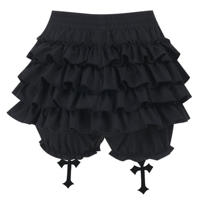 Tiered frill gothic skirt mini skirt TK0356