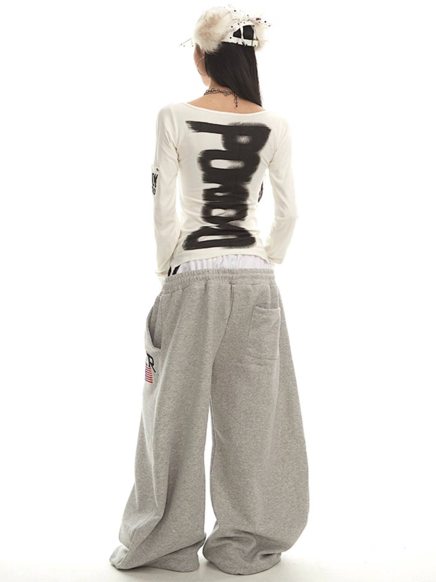 「__u3xy」 Reversible Street Logo Print Long-Sleeve T-Shirt TK0376