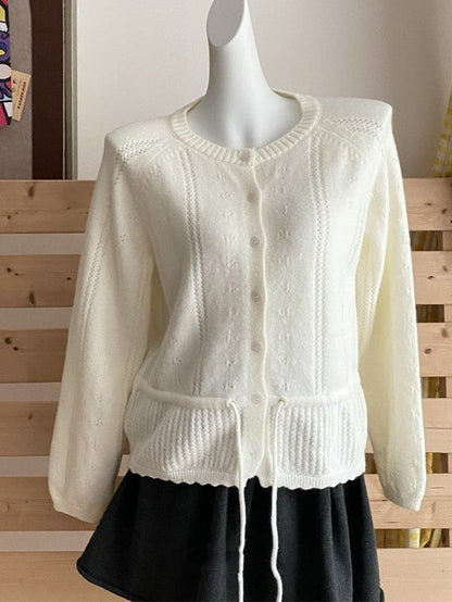Soft knit lace-up top TK0378