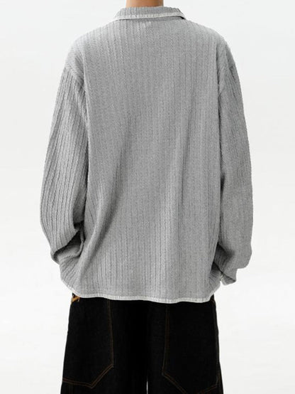 Two-tone collared sweatshirt TK0394