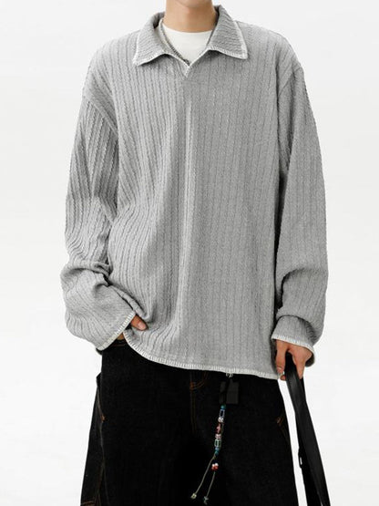 Two-tone collared sweatshirt TK0394