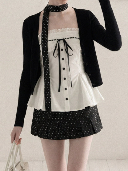 Lace Camisole & Cardigan Set TK0411
