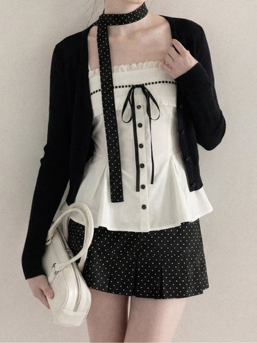 Lace Camisole & Cardigan Set TK0411
