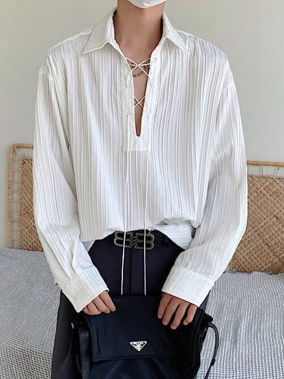 Baroque Drawstring Shirt TK0455