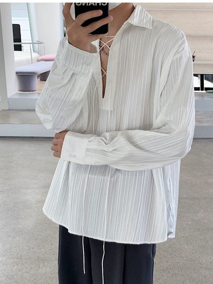 Baroque Drawstring Shirt TK0455