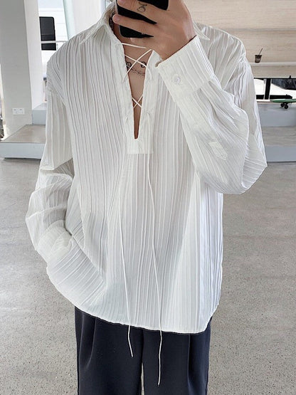 Baroque Drawstring Shirt TK0455