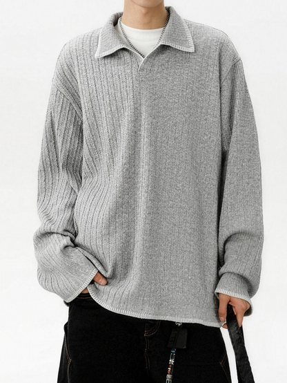 Two-tone collared sweatshirt TK0394