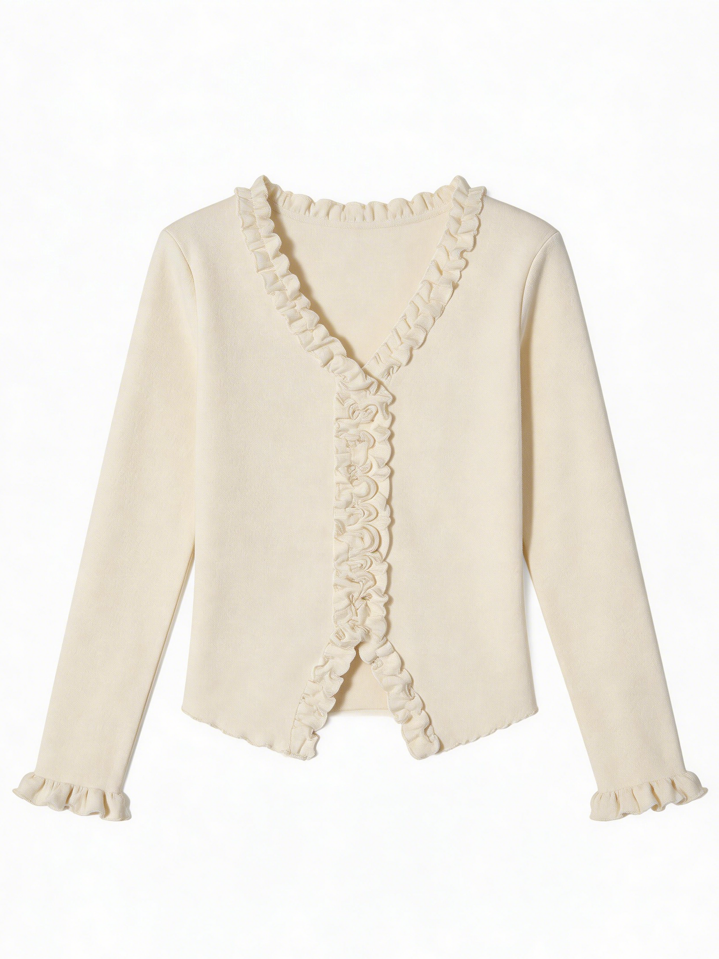 Apricot Frill Ribbon Cut and Sew Top TK0408